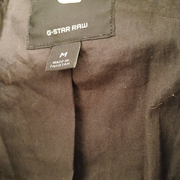 G-Star Black Leather Jacket with Zipper Details - Picture 12 of 12